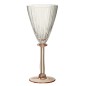 Verre à vin pied rose en verre transparent  9.5x8.5x23 cm